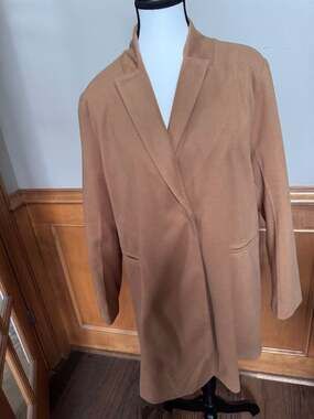 Kd. Beautiful Wool Blend Coat Size XXXL Camel Brown